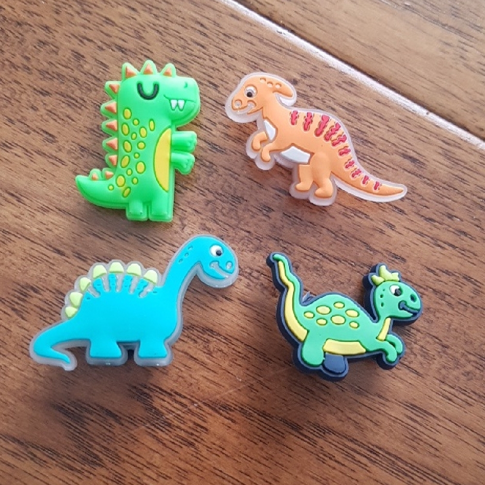 Croc Charms - Dinosaur Set of 4